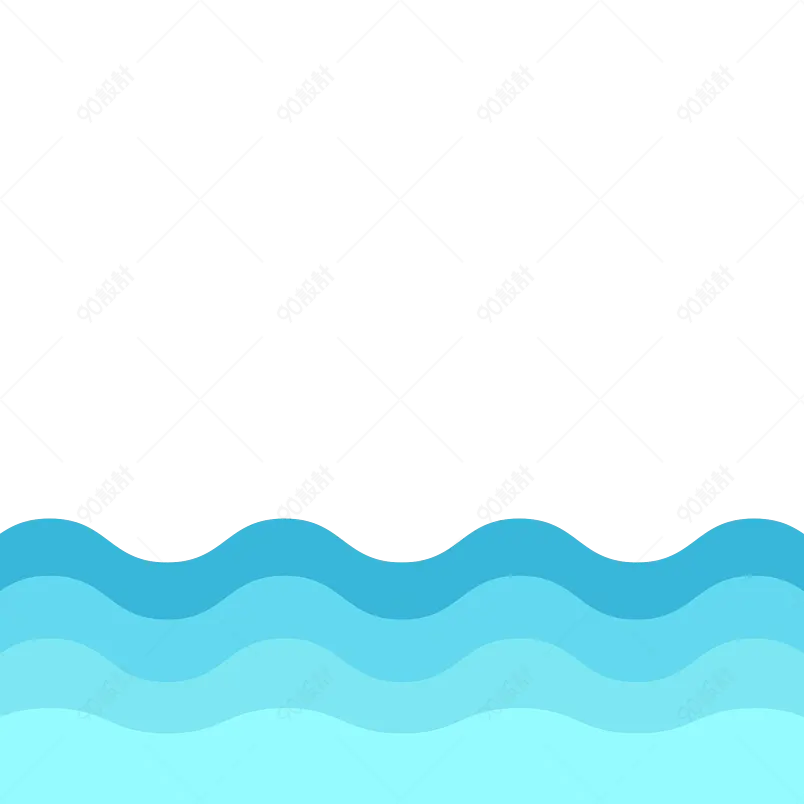 波纹装饰海水海浪插画浪花插画元素