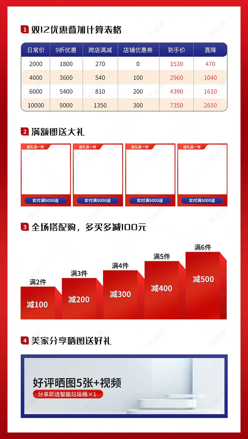 极简大气双十二双12家具首页活动专区综合模板设计图片
