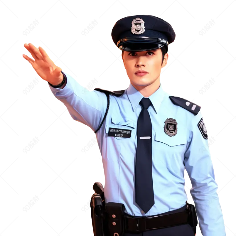 执勤的交警