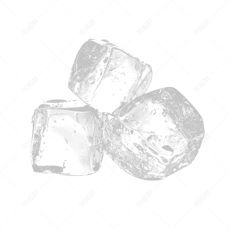 冰块免扣高清夏天元素透明冰块免扣