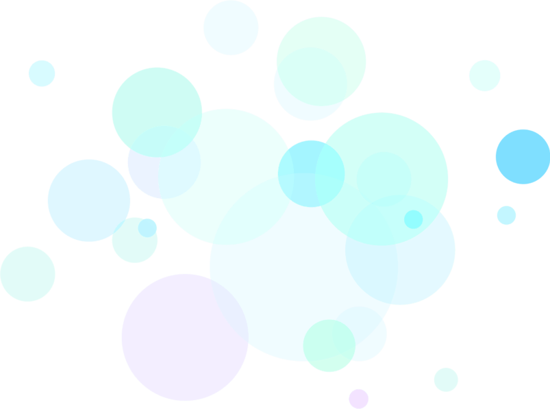 蓝色清新光芒圆圈漂浮素材