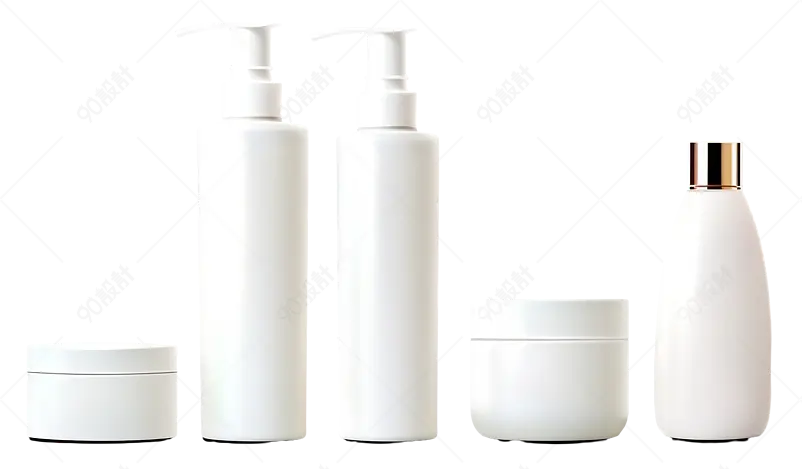 白色化妆品套装瓶子液体容器