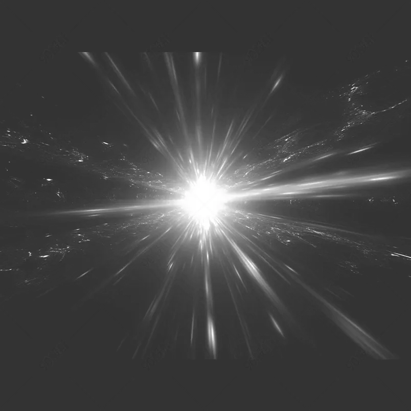 阳光白光光束放射光灯光光源效果元素