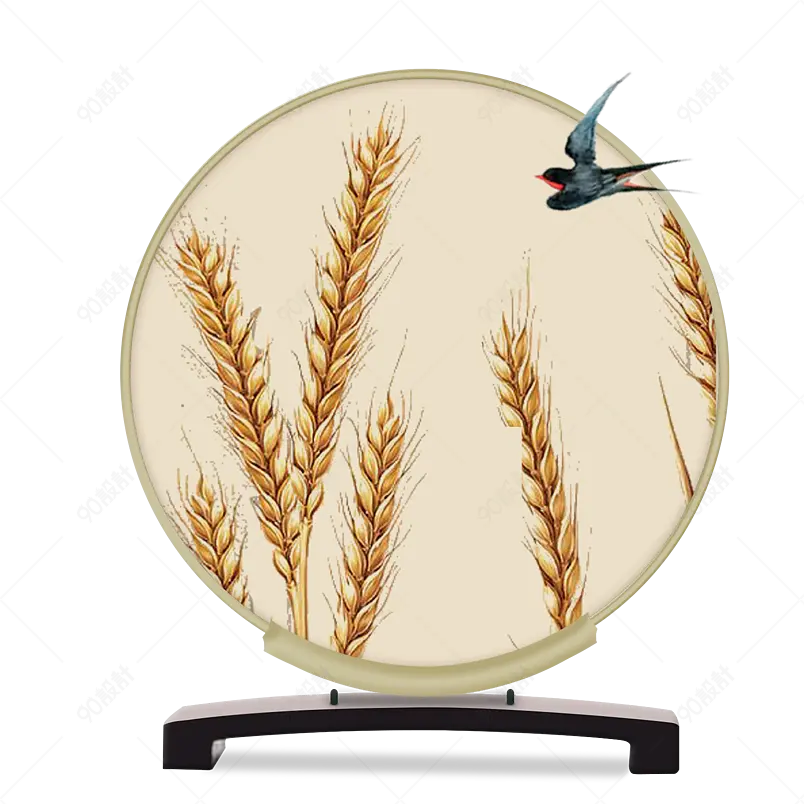 清新传统小满节气小麦麦穗海报装饰元素