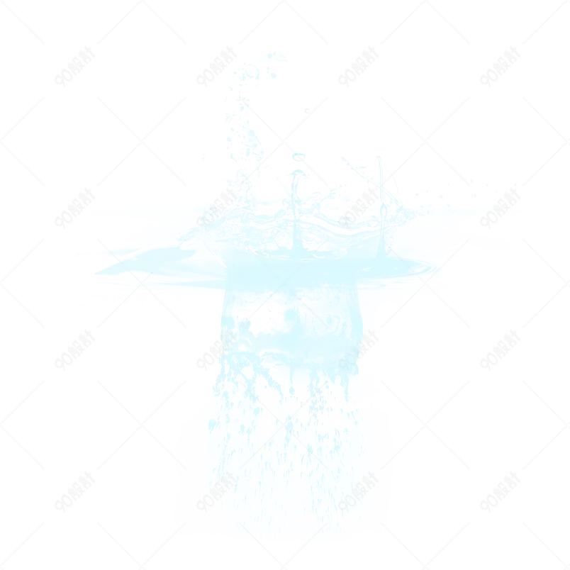 水纹溅射效果透明水滴水面免扣元素