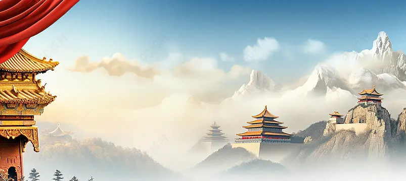 祖国长城背景
