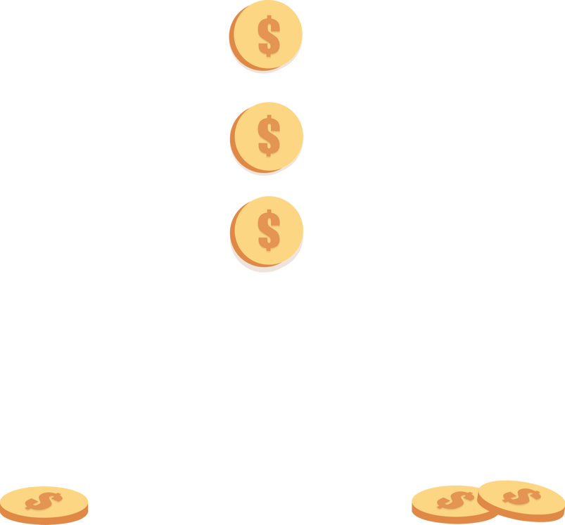 扁平金融金币