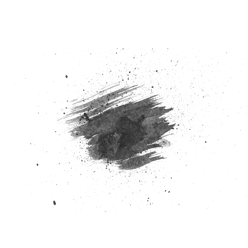 手绘黑色墨迹墨点笔刷