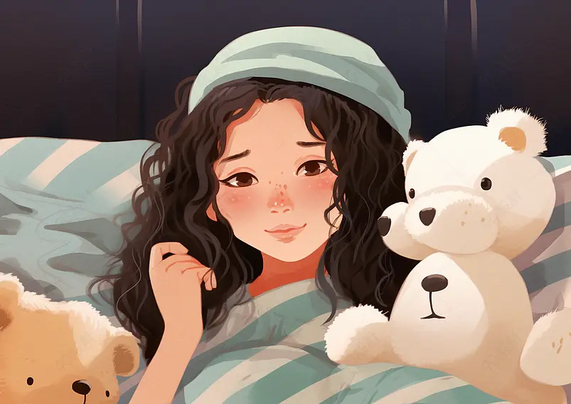 小女孩玩偶被窝毛绒玩具枕头