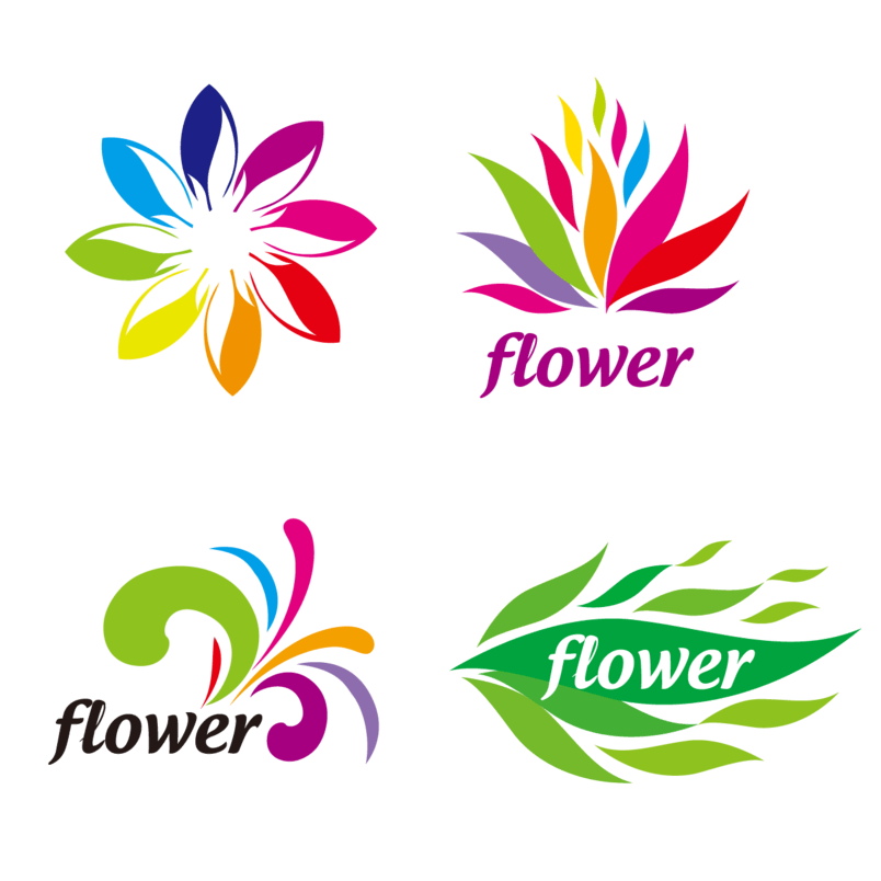 创意鲜花logo设计