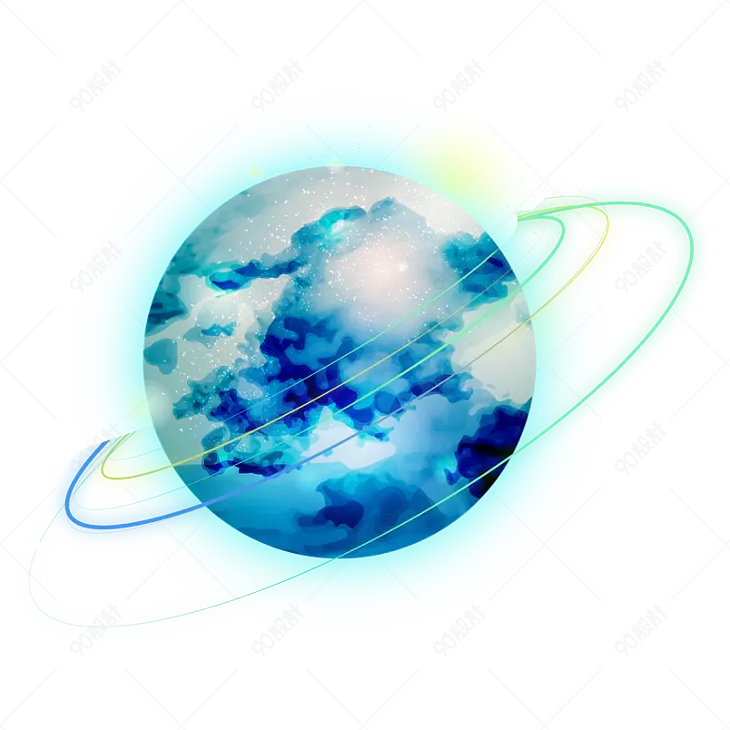 地球日鎏金蓝绿宇宙矢量素材  