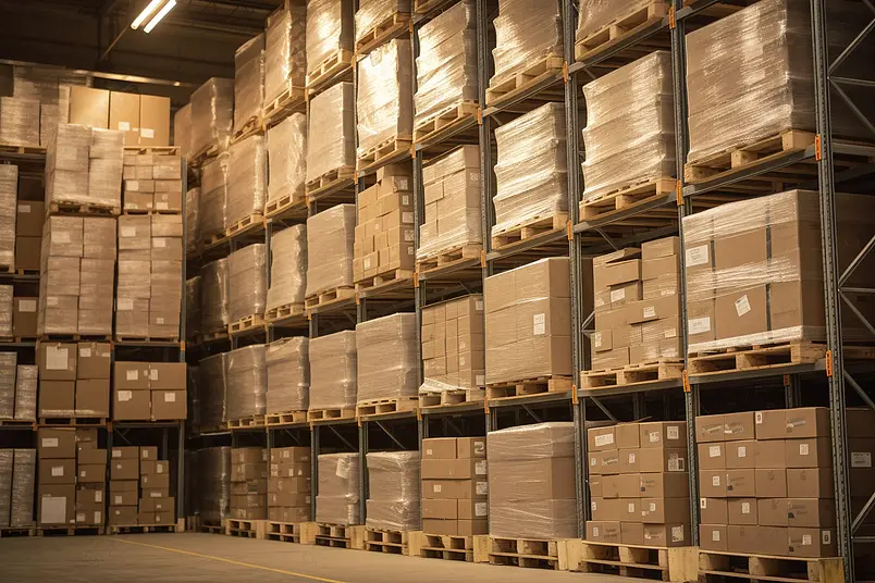 物流发货储藏空间高清特写摄影图