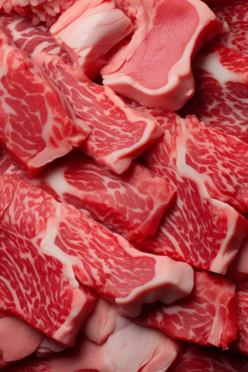 澳洲谷饲雪花牛肉纹理