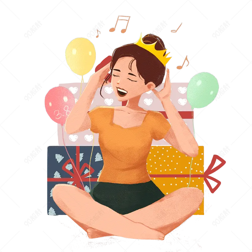 女神女王节女生节三八妇女节购物手绘素材