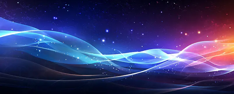 科技线条炫酷灵感星空蓝色背景
