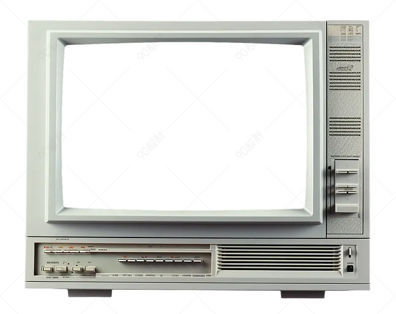 90年代复古彩色电视老旧家电