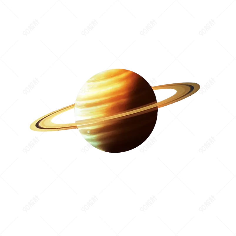 卡通彩色星球星空地球宇宙行星科技元素科学能源环保插画手绘