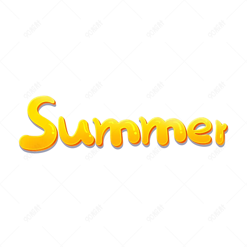 夏日市集夏天凉爽促销绿色清凉字体