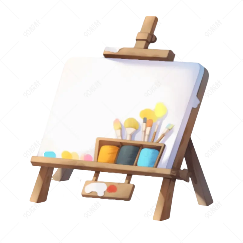 开学季C4D家用桌面儿童美术画画支架