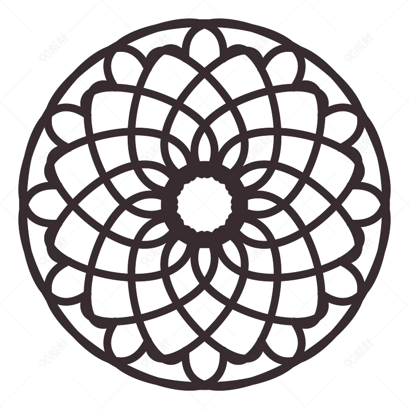 简约传统复古花纹欧花边框花纹元素设计
