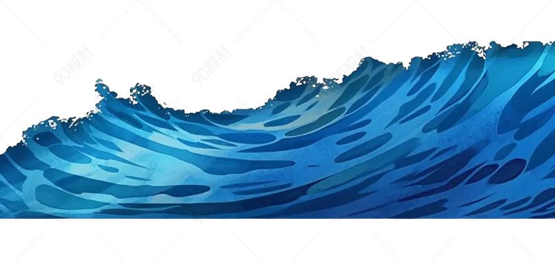 海水浪花装饰元素设计