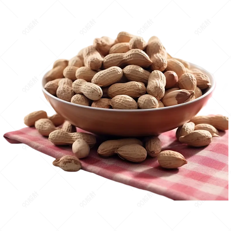 黄灰色实拍带壳花生粮食摄影元素