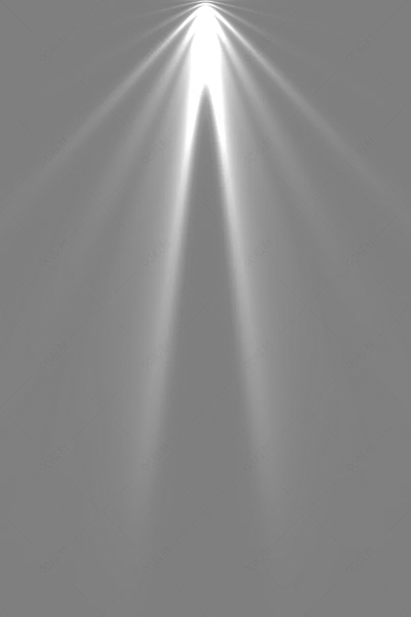 点光源白色光放射渐变光束免扣效果元素
