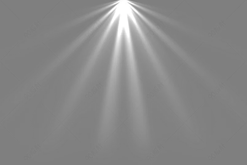 白色光放射渐变光束免扣效果元素