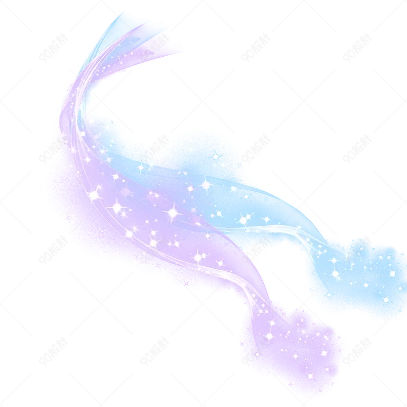 线条光效曲线蓝色科技渐变免扣元素