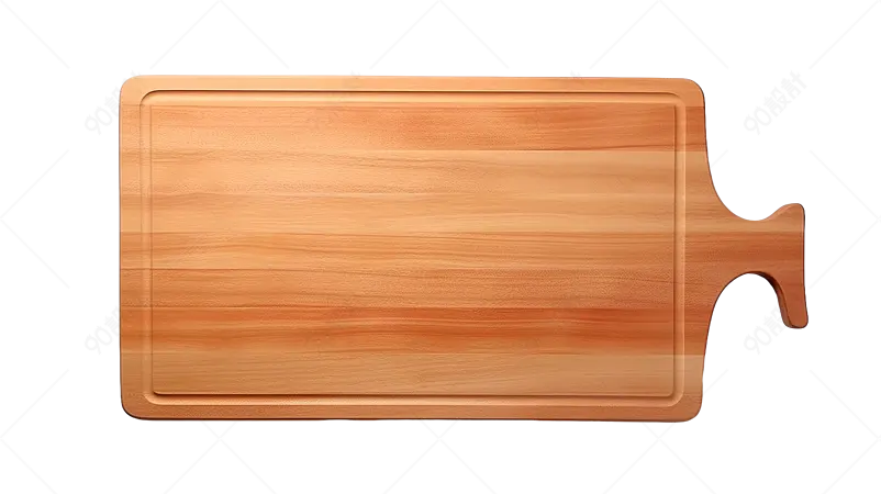 厨房器具用具木质厚菜板免抠素材图