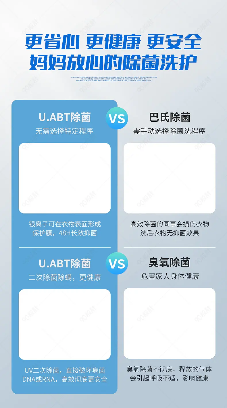 洗衣机详情页消毒功能对比图营销模块设计模板