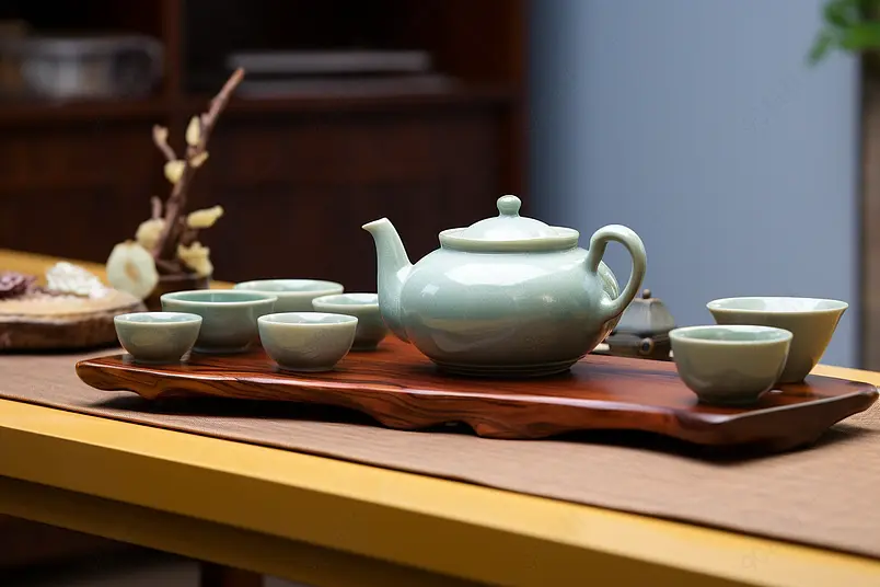 精致的茶杯摆件