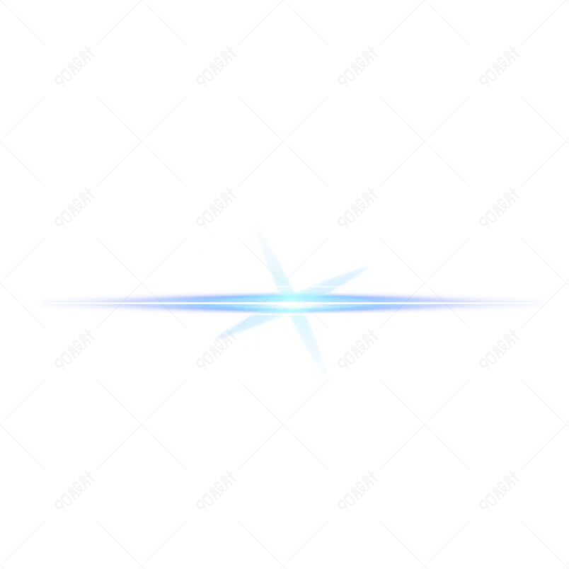 蓝色科技光矢量光效光束光斑光晕免扣PNG元素