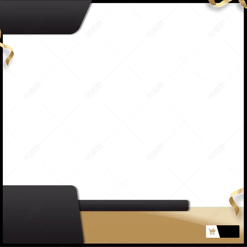 时尚简约电商淘宝天猫促销主图标签边框设计素材