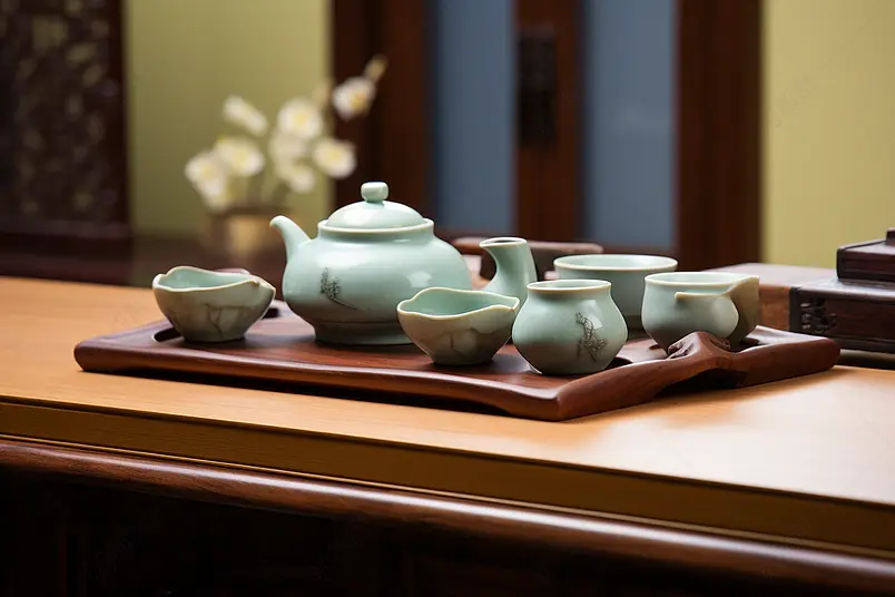 精致的茶杯摆件