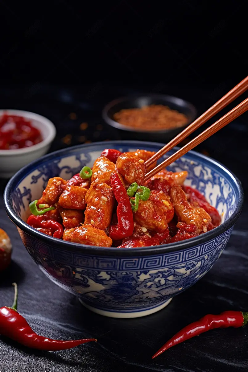 清晰的摄影图高清的图片电商产品拍摄美食美味食物一碗香辣美味虾尾