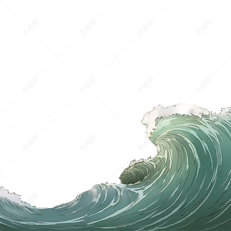 海边激起的浪花元素免抠素材图