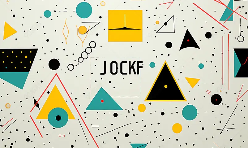 简约几何元素背景孟菲斯极简色块