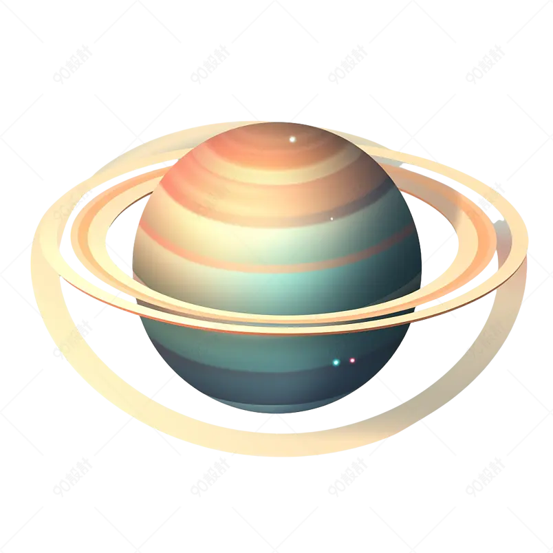 蓝色星球宇宙星空地球宇宙行星科技元素科学能源环保插画手绘