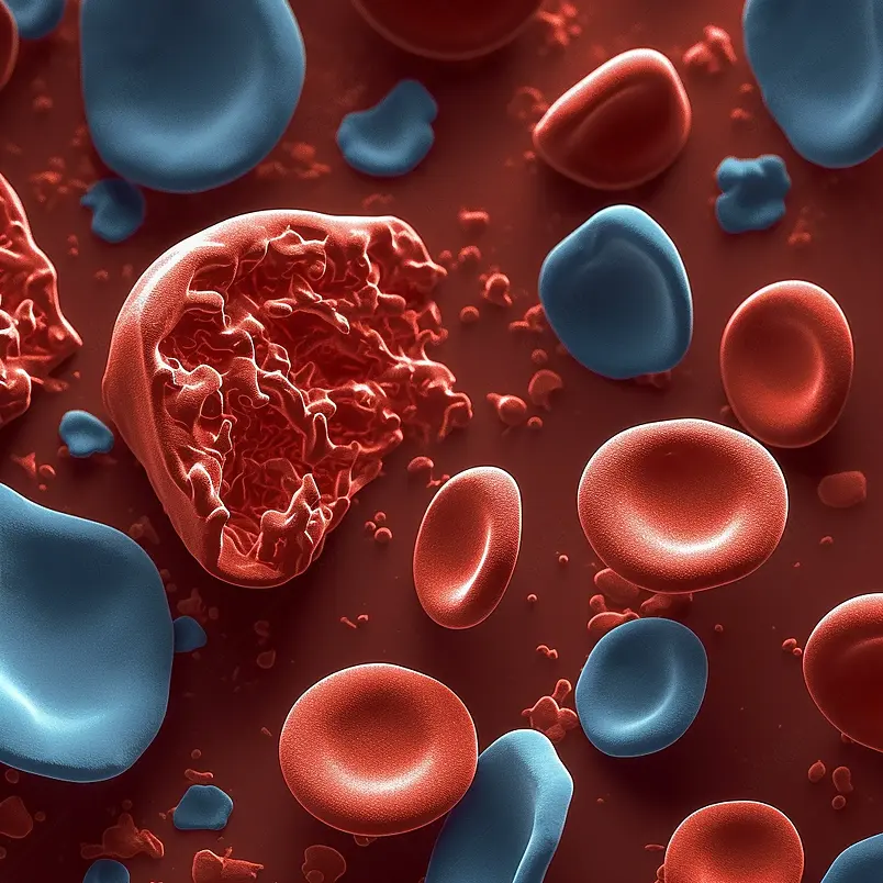 疟疾感染红细胞扫描电镜