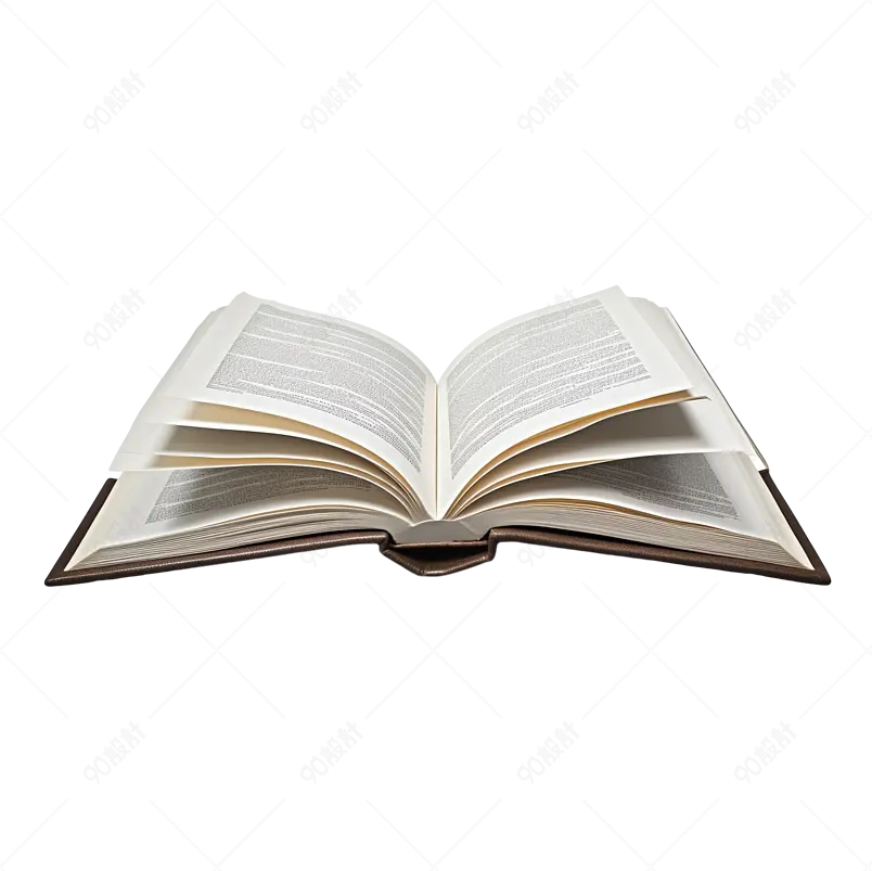 复古书籍打开的翻开的书本