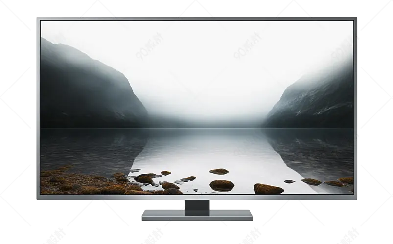 现代显示器或白色电视桌面数字