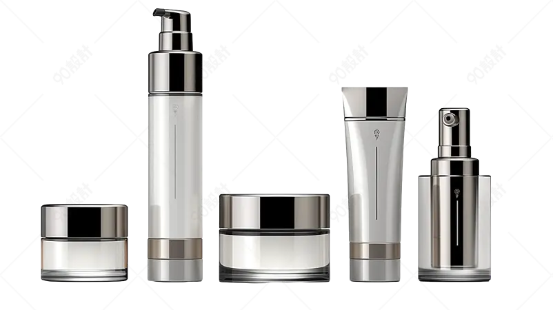 金属玻璃化妆品瓶子套装容器