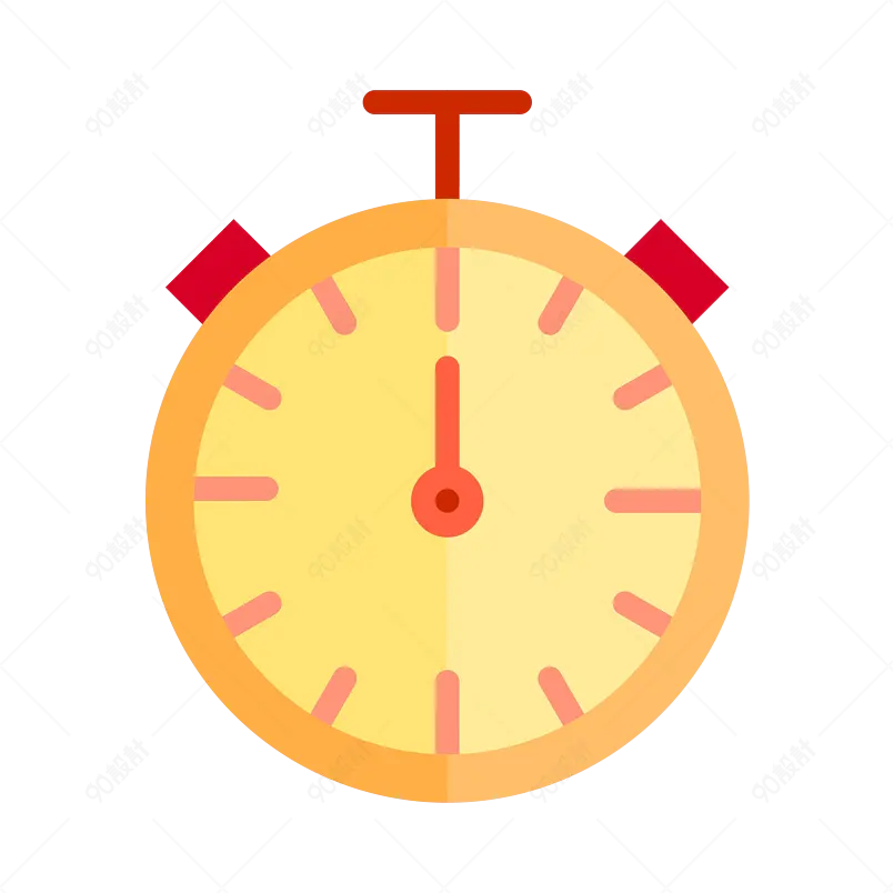 简约24H时间图标UI图形元素设计