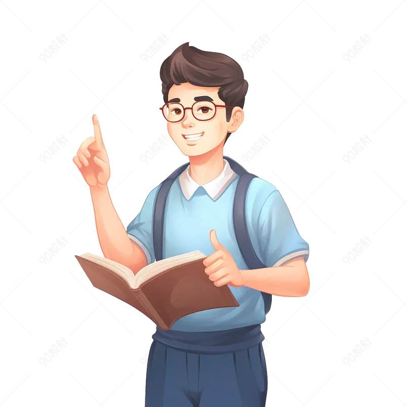 教师节手绘男老师数学老师上课