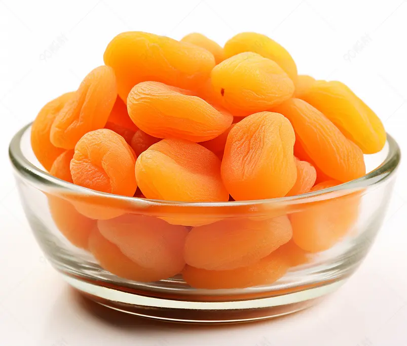 玻璃碗,白上孤立的干杏子白色饮食水果食物甜点盘子杂货店美食厨房健康