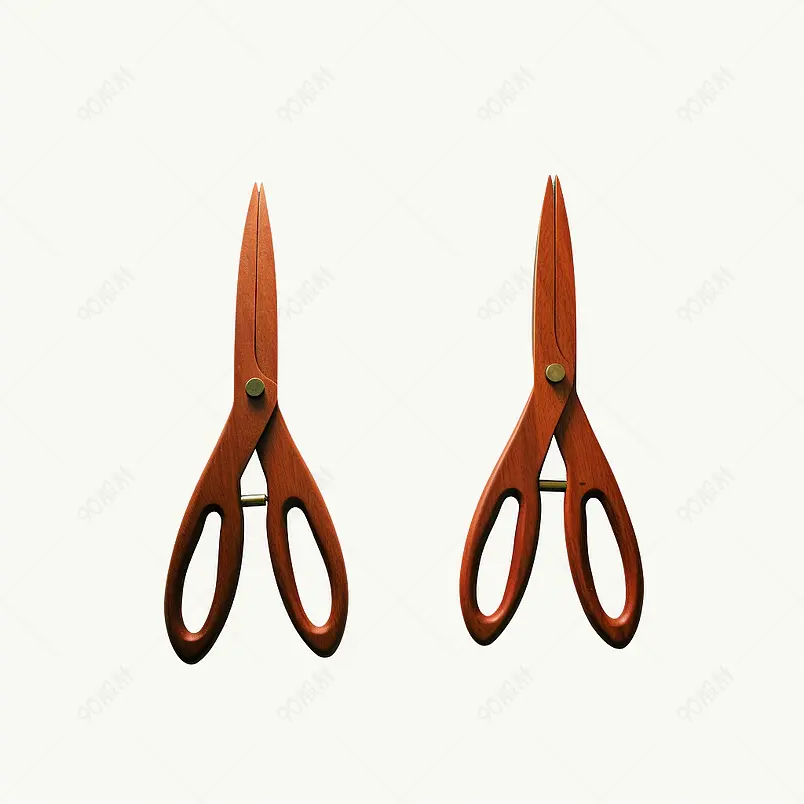 棕木厨房钳孤立在白色