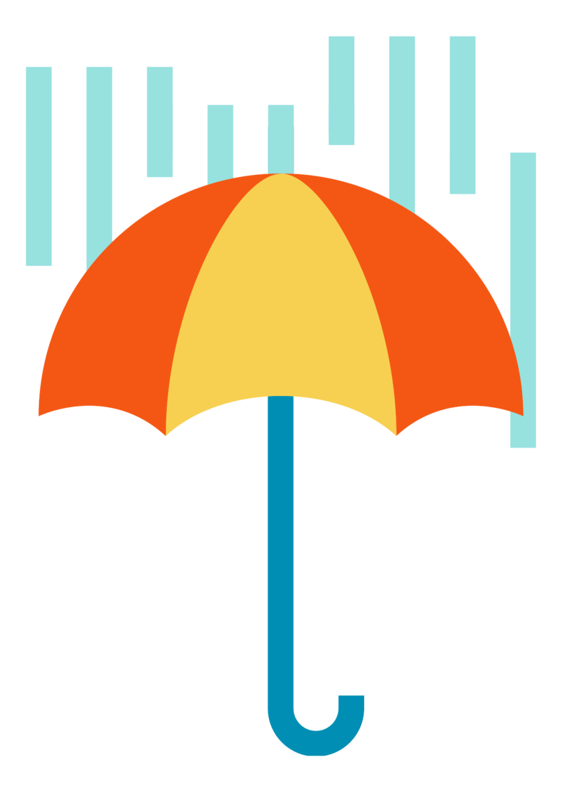 下雨撑伞图标