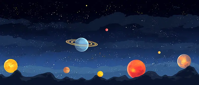 星空卡通背景
