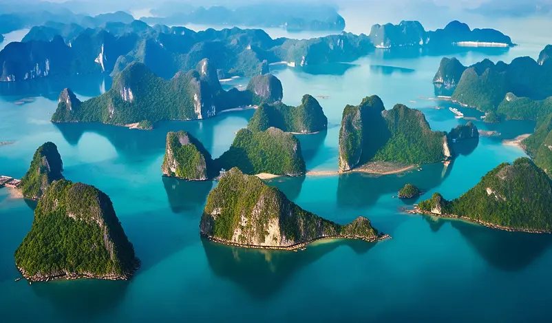 越南下龙湾鸟瞰图